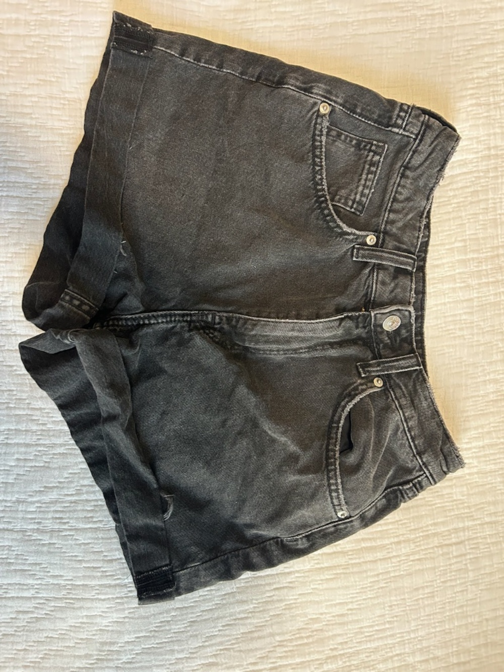 H&M Black Tattered Jean Shoes